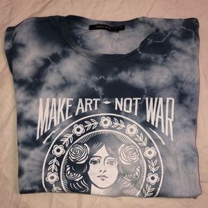 Blue Tie Dye Obey Tee Shirt